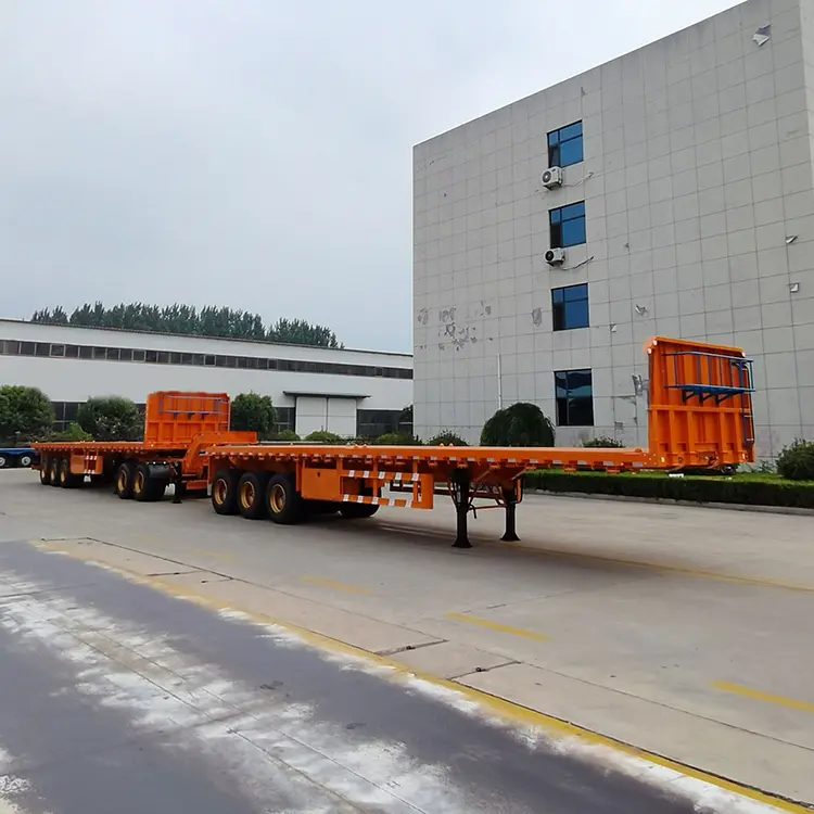3 Axles Extendable Flatbed Trailer factory