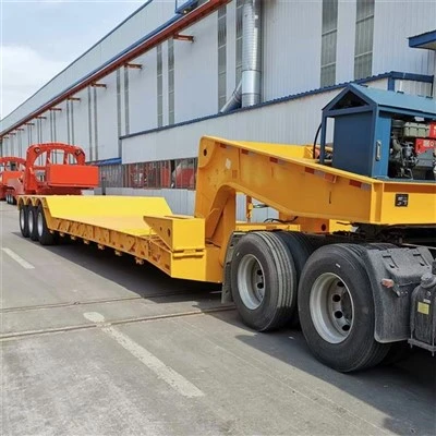 3-assige Lowboy-aanhangwagen